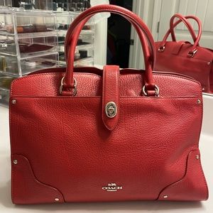 Coach Purse Mercer Satchel red